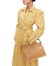 COCCINELLE SNIP Geanta de umar din piele ciocanita fre.beige/sunri - Genți femei - 4