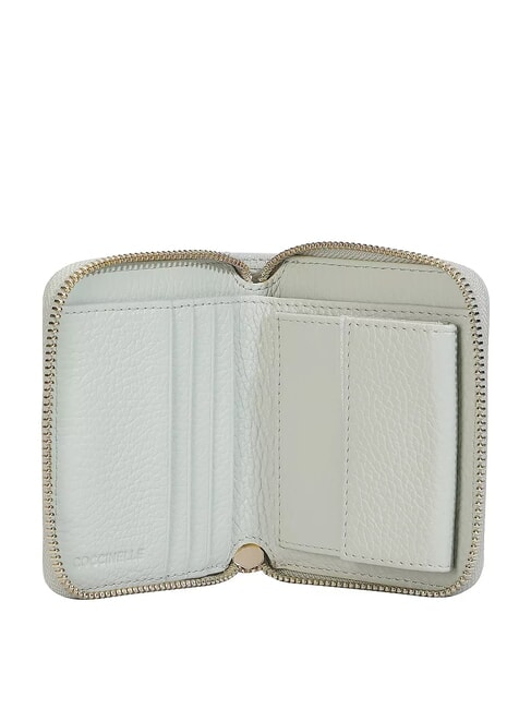 METALLIC SOFT Portofel mic din piele verde celadon - Portofele femei