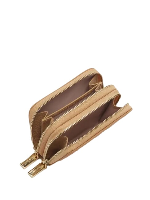 METALLIC SOFT  Portofel mic cu fermoar bej proaspăt - Portofele femei