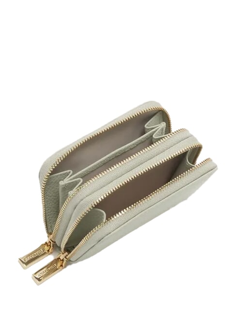 METALLIC SOFT  Portofel mic cu fermoar verde celadon - Portofele femei