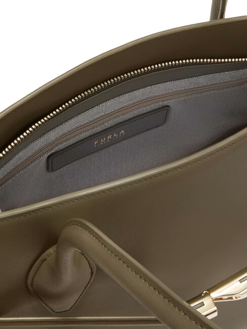 GOCCIA Geanta de umar din piele salvie - Genți femei