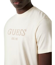 GUESS BOX LOGO Tricou cu logo brodat alb perlat - tricou - 3