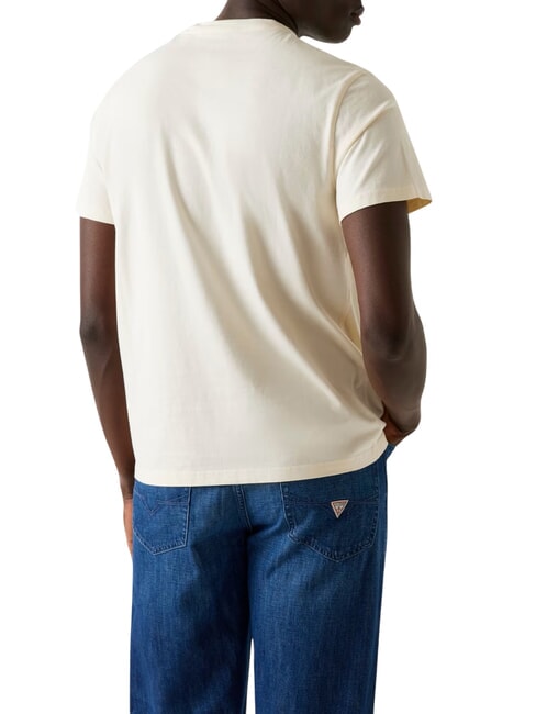 BOX LOGO Tricou cu logo brodat alb perlat - tricou