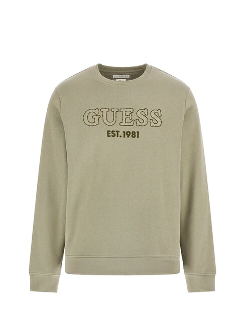 BEAU  Hanorac cu guler rotund verde mușchi - hanorace