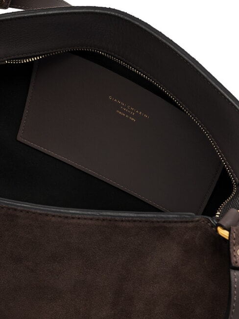 BLOOM  Geantă de umăr, piele mocha - Genți femei