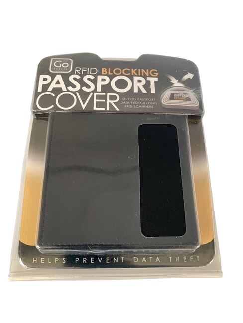 GO  Suport pașaport din piele negru - Accesorii de călătorie