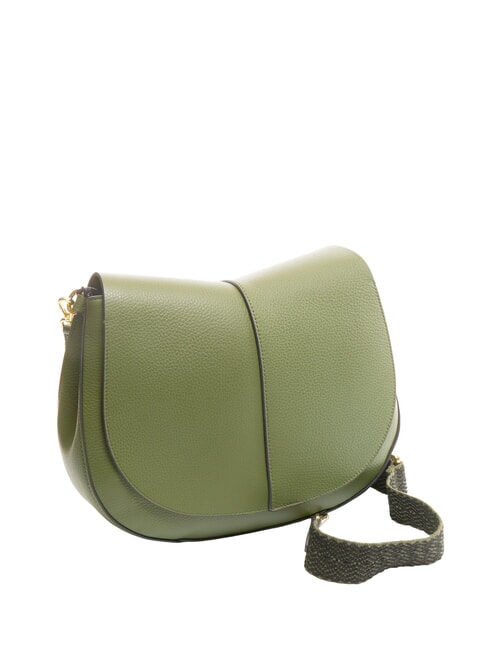 HELENA ROUND Geantă mică de umăr din piele foc adânc - Genți femei