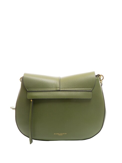 HELENA ROUND Geantă mică de umăr din piele foc adânc - Genți femei