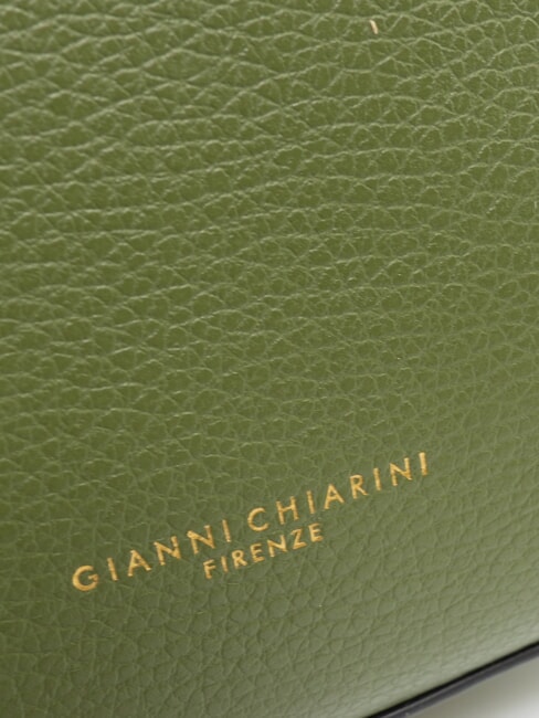 HELENA ROUND Geantă mică de umăr din piele foc adânc - Genți femei