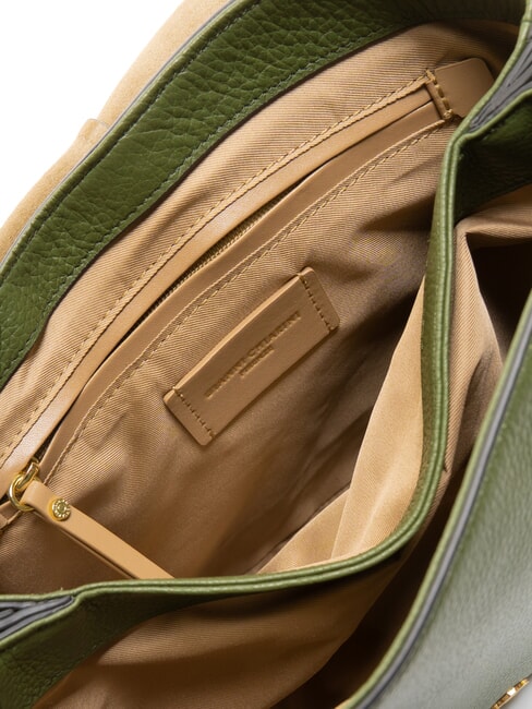 HELENA ROUND Geantă mică de umăr din piele foc adânc - Genți femei