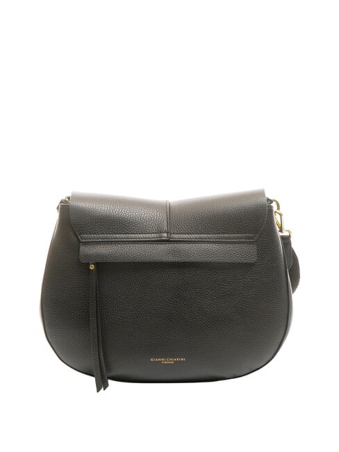 HELENA ROUND Geantă mică de umăr din piele negru - Genți femei