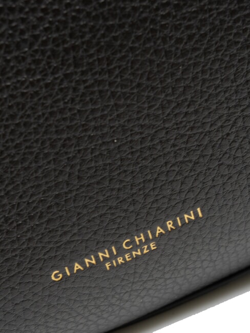 HELENA ROUND Geantă mică de umăr din piele negru - Genți femei