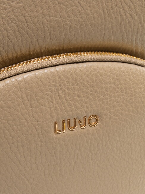 MANHATTAN Rucsac rotund mediu cu buzunar taupe de deșert - Genți femei