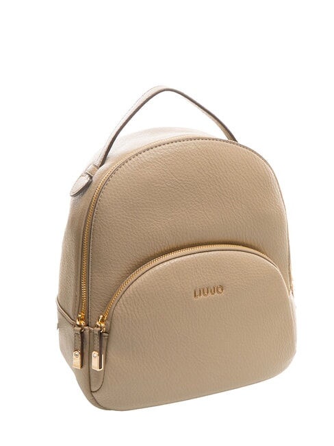 MANHATTAN Rucsac rotund mediu cu buzunar taupe de deșert - Genți femei