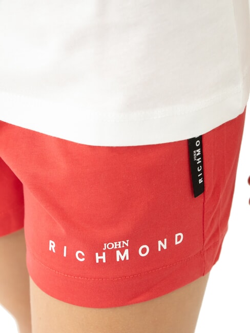 CICAM Complet cu tricou și pantaloni scurți Bermuda alb/roșu - Treninguri pentru copii