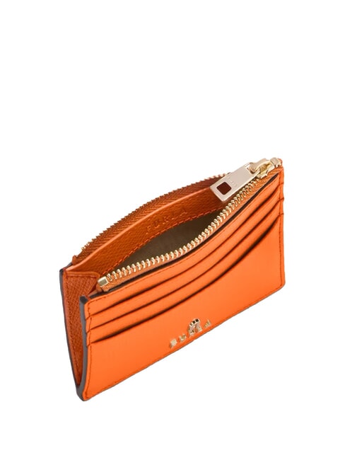 CAMELIA Suport card din piele / poseta pentru monede paprika - Portofele femei