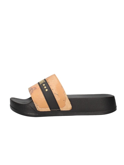 GEO  Papuci bej geometric/negru - Pantofi femei