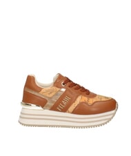 ALVIERO MARTINI PRIMA CLASSE GEO JR Adidași cu platformă cu logo lateral Piele / Geo Beige - Pantofi femei - 2