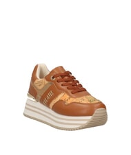 ALVIERO MARTINI PRIMA CLASSE GEO JR Adidași cu platformă cu logo lateral Piele / Geo Beige - Pantofi femei - 3