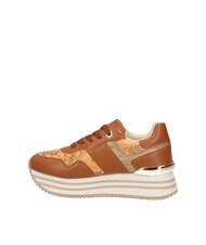 ALVIERO MARTINI PRIMA CLASSE GEO JR Adidași cu platformă cu logo lateral Piele / Geo Beige - Pantofi femei - 4