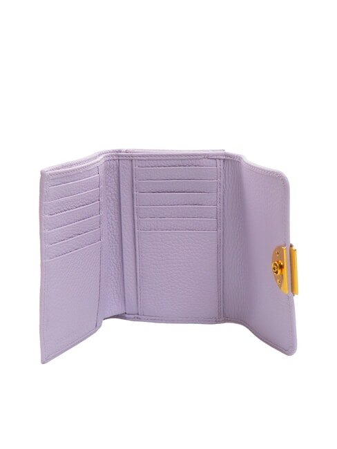 CAMPIONARIO - TALEA Portofel mediu din piele ciocănită lav./lav. - Portofele femei