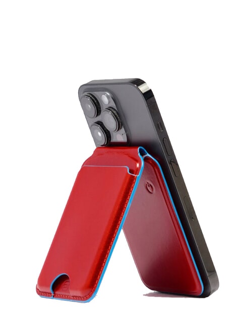 BLUE SQUARE Suport card MagSafe cu tracker RED - Portofele bărbați