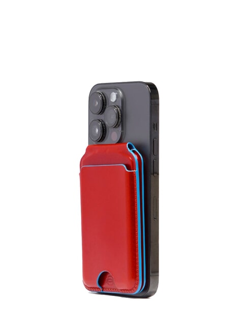 BLUE SQUARE Suport card MagSafe cu tracker RED - Portofele bărbați