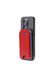 PIQUADRO BLUE SQUARE Suport card MagSafe cu tracker RED - Portofele bărbați - 4