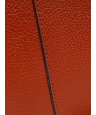 GIANNI CHIARINI HELENA ROUND Geantă mică de umăr din piele roșu cărămiziu - Genți femei - 3