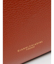 GIANNI CHIARINI HELENA ROUND Geantă mică de umăr din piele roșu cărămiziu - Genți femei - 5