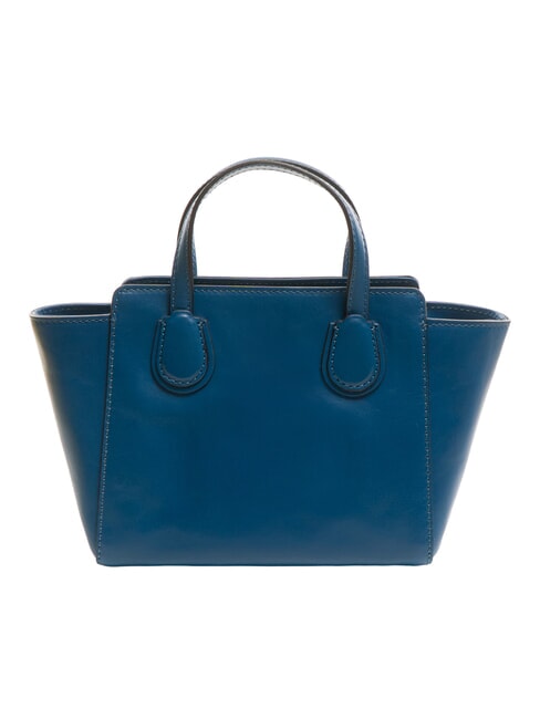 ELETTRA Geanta de mana din piele cu bareta de umar blugi scurti aur - Genți femei