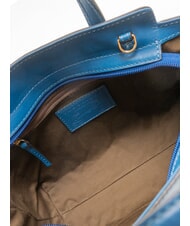 THE BRIDGE ELETTRA Geanta de mana din piele cu bareta de umar blugi scurti aur - Genți femei - 5