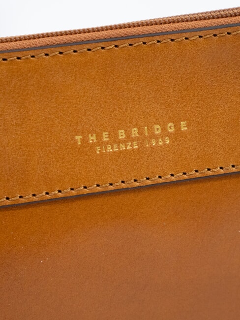 DANTE  Necesar din piele Cognac / Aur - Genți plic și truse