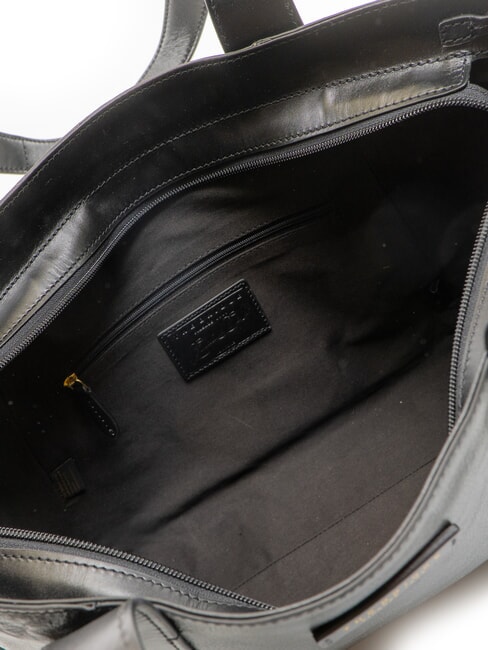 CARLOTTA Geanta de cumparaturi din piele Negru de aur - Genți femei