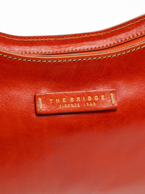 GIORGIA Geanta de umar din piele portocaliu ars abb. aur - Genți femei