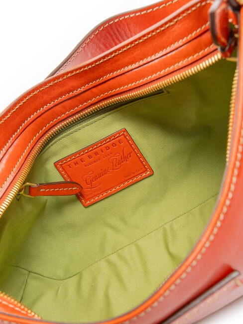 GIORGIA Geanta de umar din piele portocaliu ars abb. aur - Genți femei