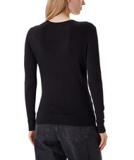 GUESS KIARA TRIANGLE LOGO Pulover cu guler rotund și strasuri - Pulovere pentru femei