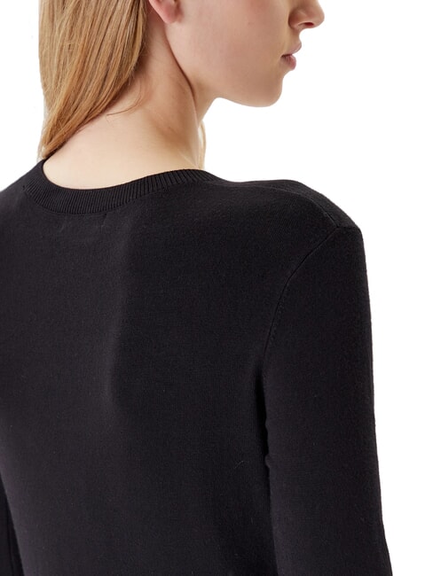 KIARA TRIANGLE LOGO Pulover cu guler rotund și strasuri jetbla - Pulovere pentru femei