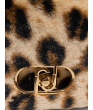 LIUJO LAPUFFY Geantă de umăr din pluș cu imprimeu animal macul natural. - Genți femei - 3