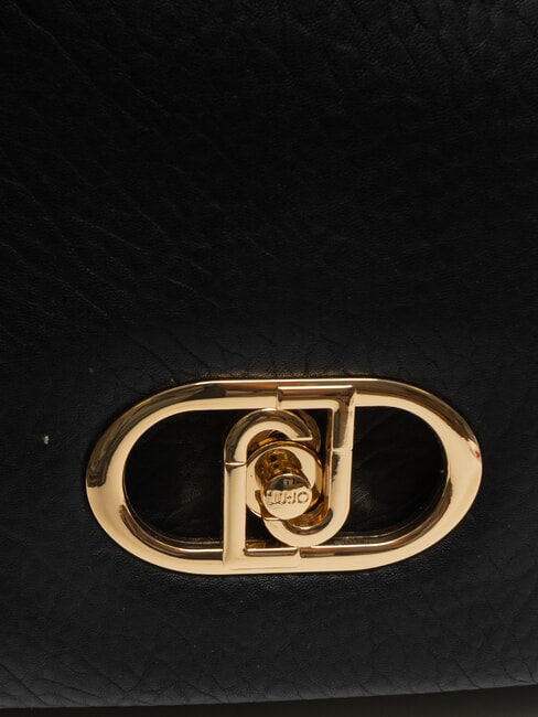 LAPUFFY Geantă de umăr cu clapă BLACK - Genți femei