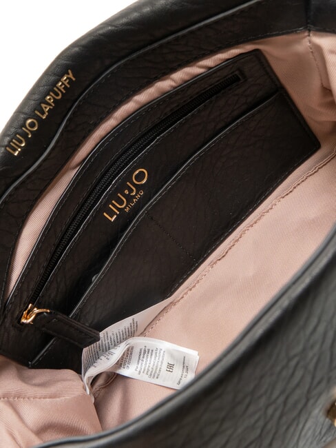 LAPUFFY Geantă de umăr cu mâner de lanț BLACK - Genți femei