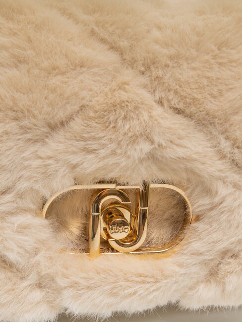 LAPUFFY Mâner cu lanț pentru geantă de pluș marmură - Genți femei