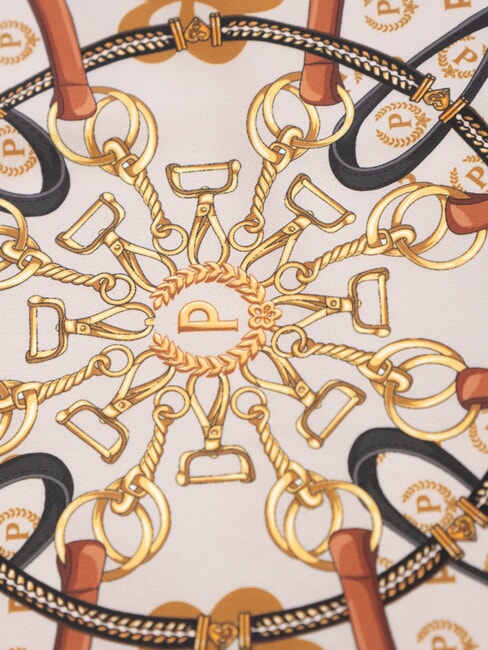 HEARTS TWILL Eșarfă lanț maro - Eșarfe