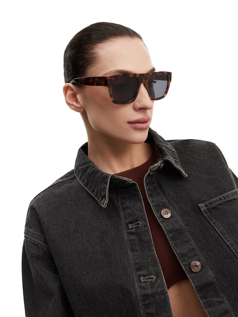 SQUARED OFF SHADES Ochelari de soare broască țestoasă ghepard - Ochelari de femeie