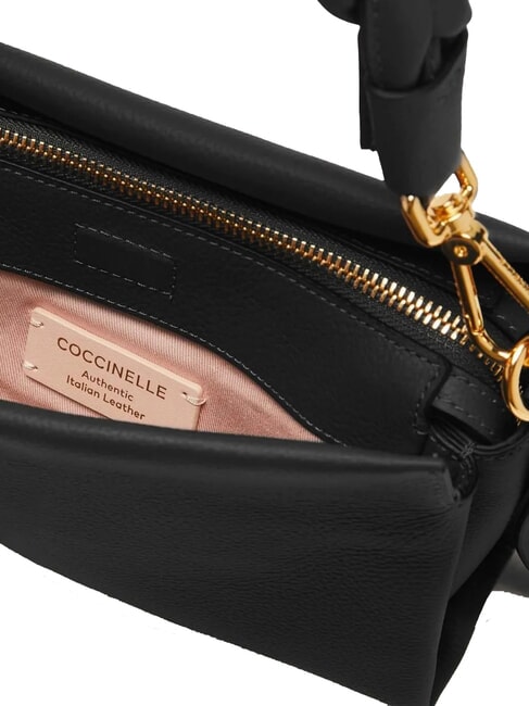 BOHEME GRANA DOUBLE Geanta de mana, cu bareta de umar, din piele negru/coniac - Genți femei