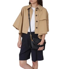 COCCINELLE BOHEME GRANA DOUBLE Geanta de mana, cu bareta de umar, din piele negru/coniac - Genți femei - 5