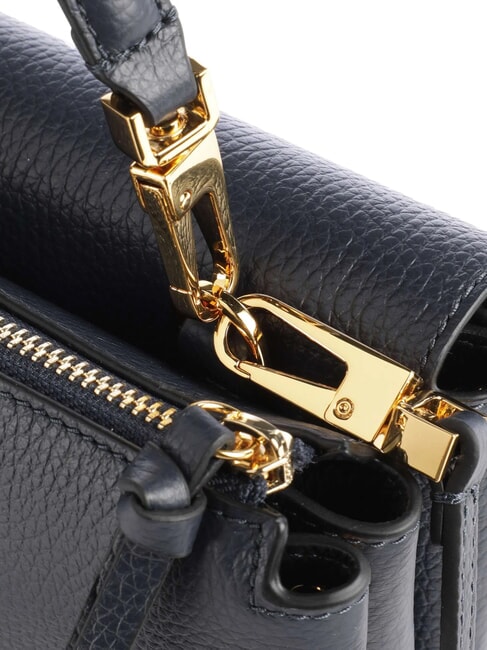 ARLETTIS Minigeantă din piele texturată albastru miezul nopții - Genți femei