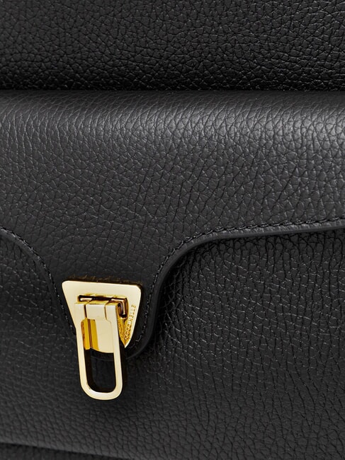 BEAT GENERATION Rucsac din piele ciocănită negru - Genți femei