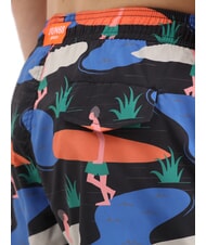 SUN68 ILLUSTRATION Costum de plajă pentru bărbați negru/albastru - Costume de baie - 3