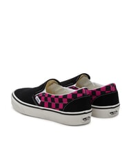 VANS CLASSIC POP CHECK Teniși slip-on &icirc;n carouri trandafir de zmeură - Pantofi unisex - 5